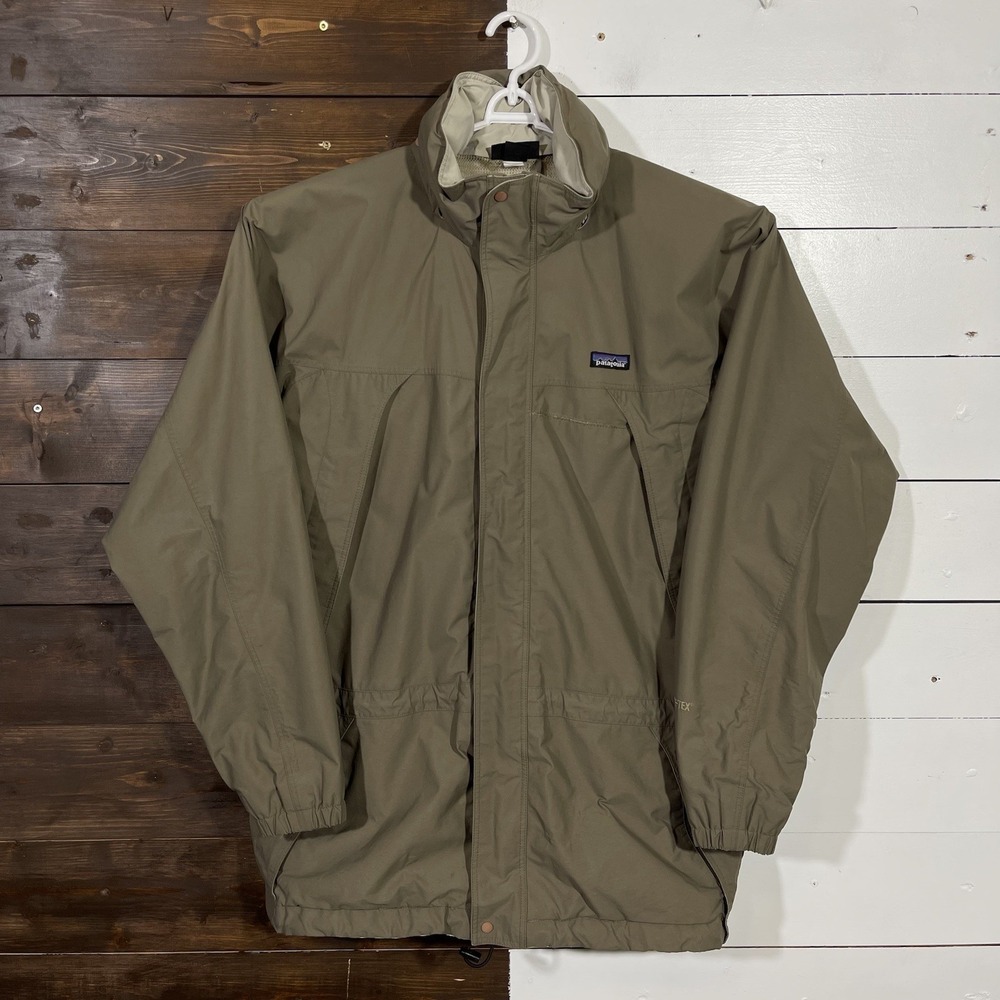 Vintage Patagonia Gore-Tex Jacket Liquid‎ Sky Hooded Parka Rain Coat Mens Large